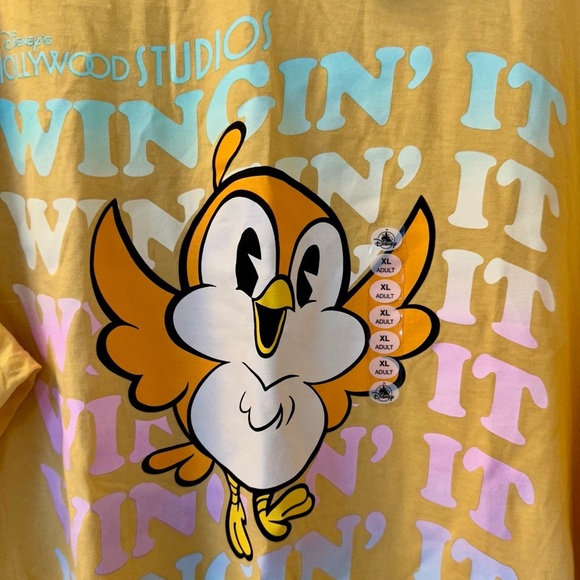 Men’s Disney Hollywood Studios Orange Bird Yellow T-Shirt - Size XL - NWT - Picture 3 of 5